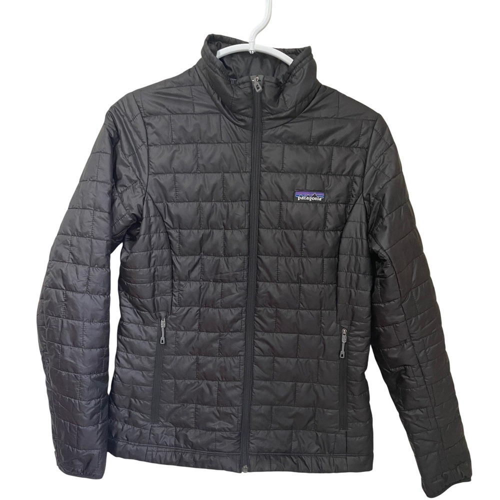 Patagonia Nano Puff Jacket Womens Size S Black Quilted Primaloft